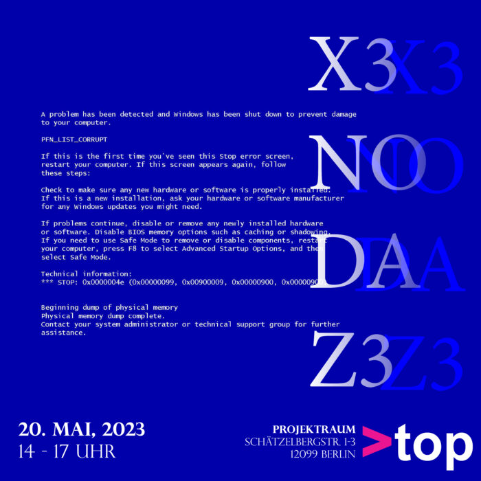 Xenodaze 3 reading event on 20th of May, 2023 at Top Space in Berlin.